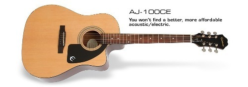 Guitarra EpiPhone Electro Acustica Aj-100 Ce Nat Envio