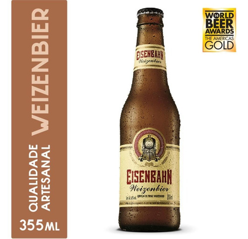 Imagem 2 de 3 de Cerveja Brasil Eisenbahn Weiss Garrafa 355ml