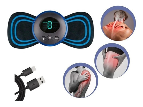 Mini Massageador Portatil Recarregável Fisioterapia Premium Cor Preto 110V/220V