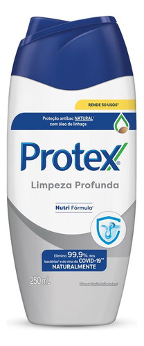 Sabonete Líquido Antibacteriano Limpeza Profunda 250ml Protex