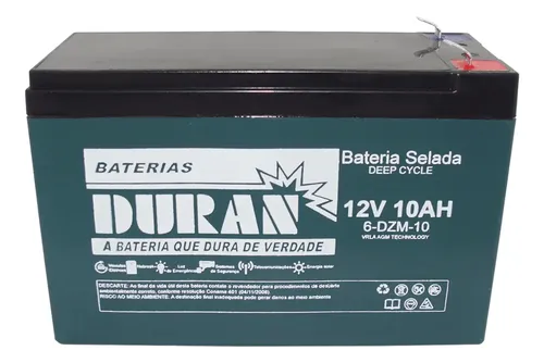 Bateria Selada Duran 12v 10ah Vrla Agm Ciclo Profundo