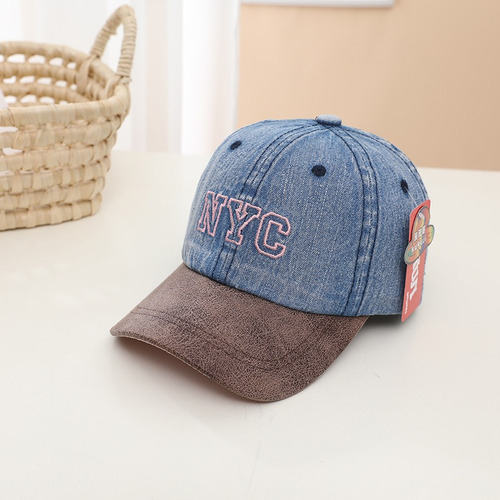 Jockey Gorro Niño Algodón Bordado Nyc Unisex Sombrero X1