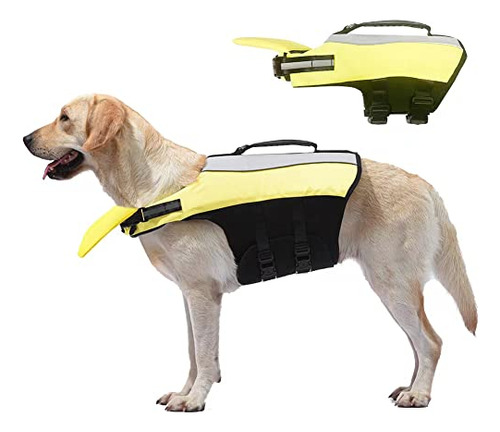 Dog Life Jacket, Adjustable Dog Life Vest, Pet Lifesave...