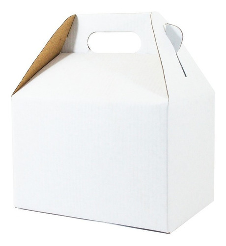 20 Caja Boxlunch Jumbo Microcorrugado Carton Blanco