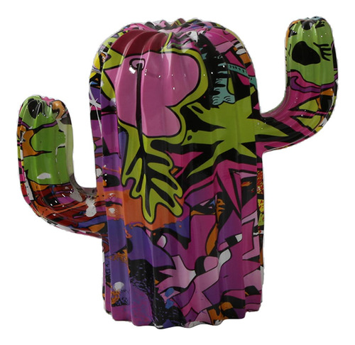 Pintado Graffiti Cactus Figura Para El Hogar Dormitorio S