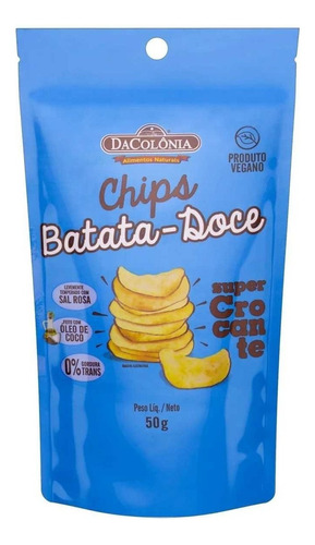 DaColônia chips de batata-coce sem glúten 50 g