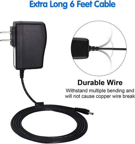 Adaptador De Corriente Lotfancy Para Amazon Echo 1 / 2 Gen