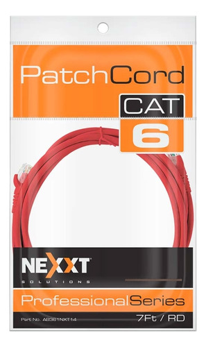 Cable De Red Patch Cord 7 Ft 2,10m Cat 6e Nexxt Somos Tienda