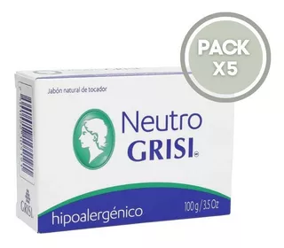 Grisi Neutro Jabon 100g Pack X5