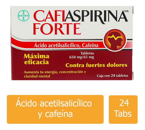 Cafiaspirina Forte 650 Mg /65 Mg Caja Con 24 Tabletas