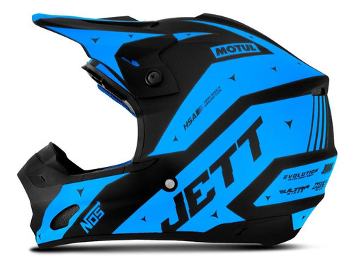 Capacete Jett Th-1 Evolution 2 Motocross Cor Preto-azul Tamanho do capacete 60