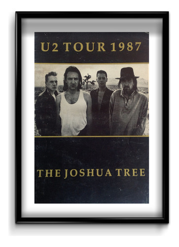 Cuadro U2 Tour 1987 20x30 (marco+lámina+vidrio)