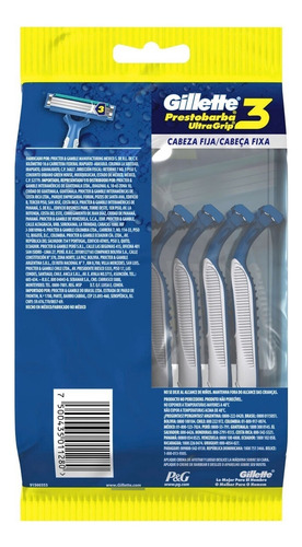 Rastrillos Gillette Prestobarba 3 Hojas 8 Unidades