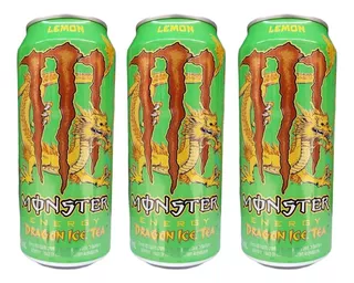 Energético Monster Dragon Ice Tea Kit C/ 3 Unidades De 473ml
