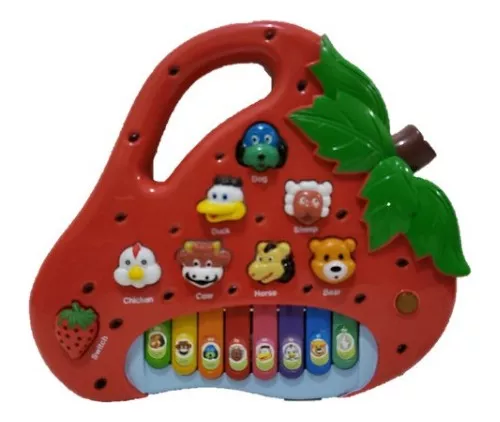 Brinquedo Teclado Piano Moranguinho Animais Musical Infantil