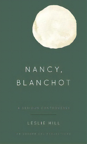 Nancy, Blanchot, De Leslie Hill. Editorial Rowman Littlefield International, Tapa Blanda En Inglés
