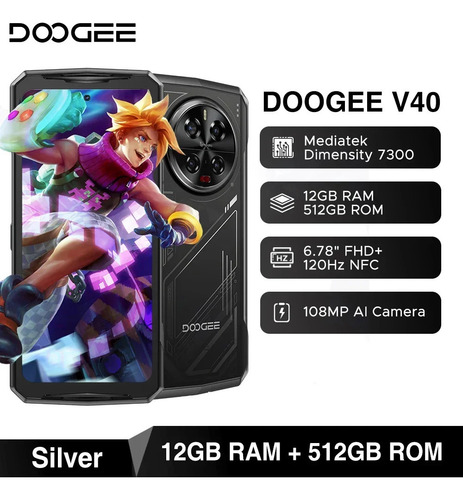 Doogee V40 5g 512gb 32gb Ram 8680mah Resistente Negro