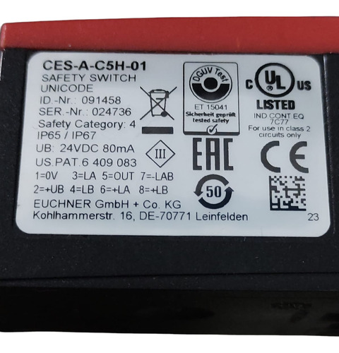 Euchner Ces-a-c5h-01 Safety Switch Unicode