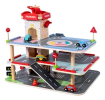 Comprar Parking Infantil En Madera+autos+semáforo+señales Montessori
