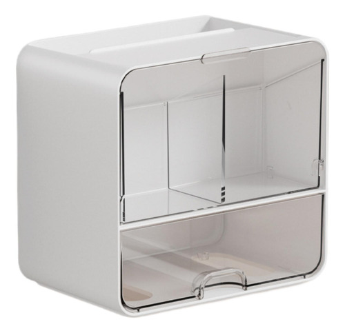 Soporte Para Almohadilla De Algodón Cosmético Transparente