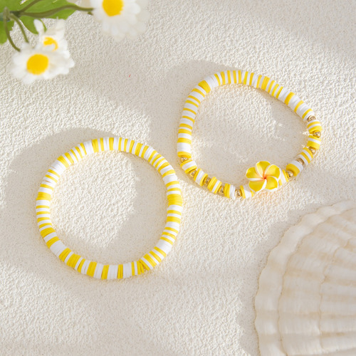 Pulseras Elásticas Y2k Sweet Flower Para Mujer, Joyas De Ver
