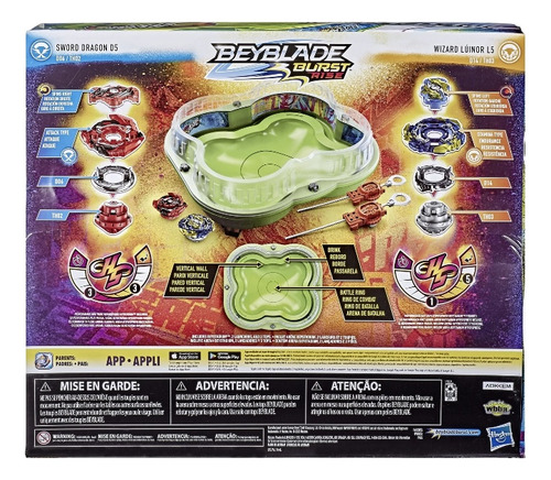 Beyblade Estadio Burst Rice Hyperesphere 2 Lanzadores