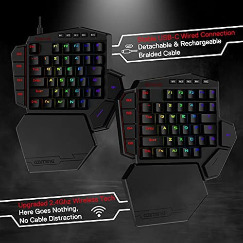 Teclado Mecánico Inalámbrico Con Una Sola Mano Redragon .