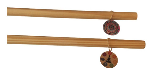 Imagen 8 de 9 de Baston Palo Yoga Pilates Fitness Gym De Madera Maciza 80 Cm