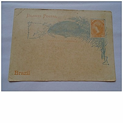 Bilhete Postal Com Selo Impresso De 40 Réis Dorfim Coleções