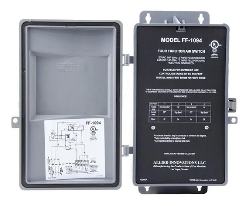 Control Neumatico Hidromasaje Modelo Ff-1094 Doble Circuito