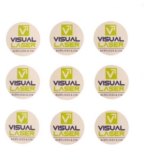 Adesivo Transparente Personalizado 3x3cm 1000un Logo Festa