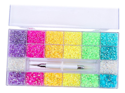 5000x Nail Art Flat Back Nail 20 Rejillas 25cmx10cm