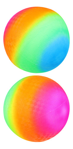 Pelota De Patio De Recreo Balls Rainbow Outdoor, 2 Unidades