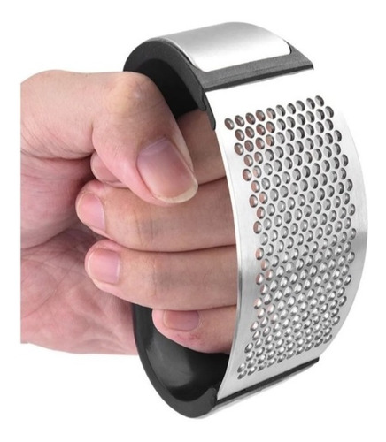 Imagem 2 de 9 de Espremedor Amassador Triturador De Alho Inox Manual Cozinha