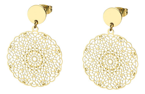 Aretes De Acero Inoxidable Enso Para Mujer Eje3253g Dorado