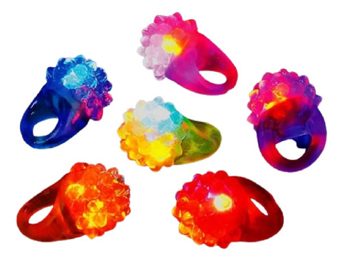 Pack 3 Anillos Cotillón Con Luz Led Luminosos Fiesta