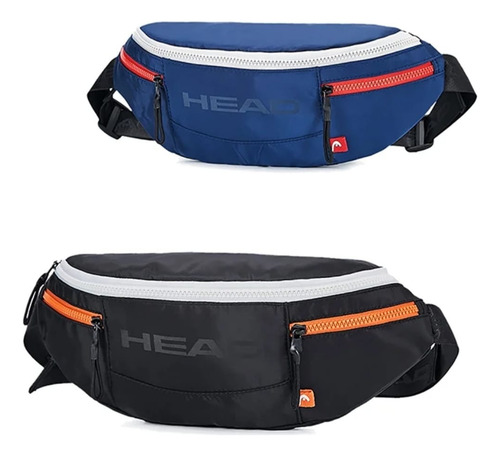 Riñonera Head Deportiva Urbana Color Negro Diseño De La Tela Lisa