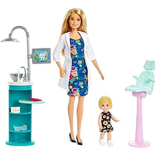 Barbie Dentista Muñeca, Rubia Y Juego Con Paciente Rubia M.