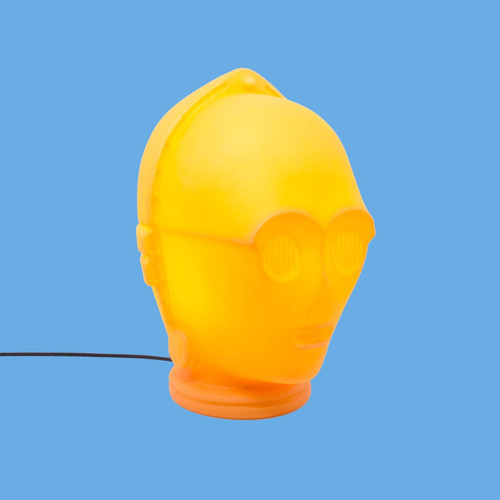 Luminária Usare C3po Robô Star Wars Disney Droid Andróide Estrutura Amarelo