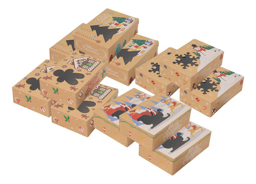 Cajas De Navideñas, Cajas De Pastelería Para 12 Piezas L