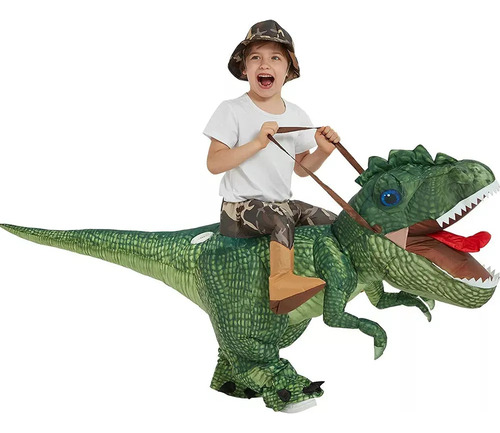 Disfraz De Dinosaurio Inflable Divertido De Mgg Para Niño Y