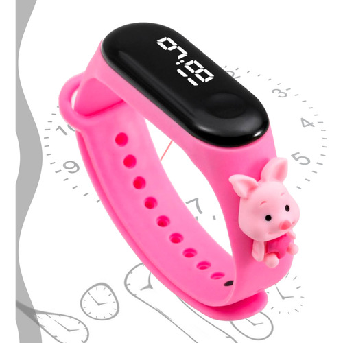 Reloj Digital Con Led Para Niños Correa Silicona Ajustable