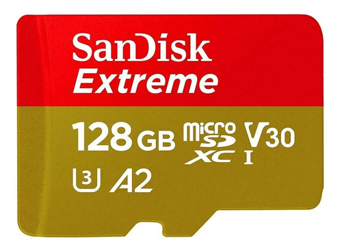 Imagen 2 de 4 de Memoria Sandisk Extreme 128gb Gopro 4k Full Hd 10 U3 100mbs