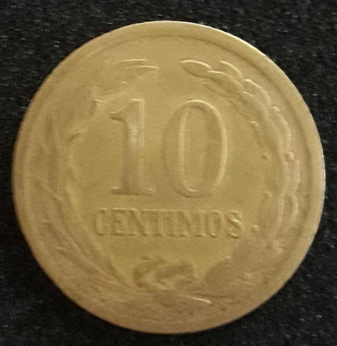 Moeda 10 Centimos Ano 1944 Paraguai