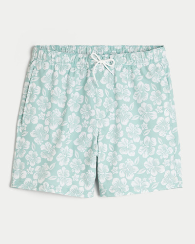 Traje De Baño Para Hombre Playa Short Bañadore Rapido Secado Azul Claro M