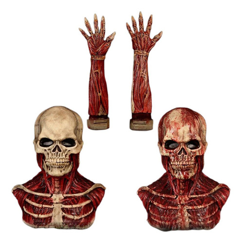 Guantes De Esqueleto Ensangrentado Para Halloween Horror Fac