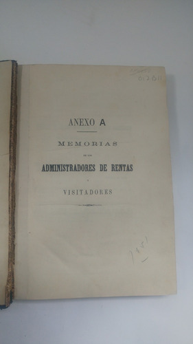 Memorias De Los Administradores De Rentas Y Visitadores.186 