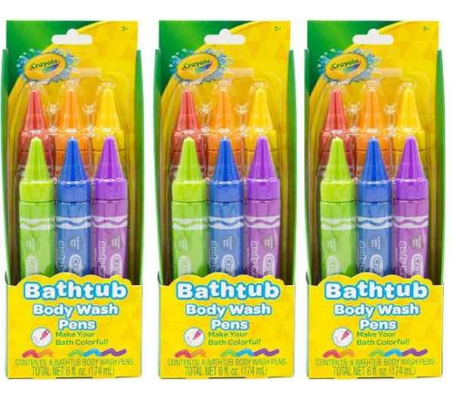 Jabón De Baño P/ Niños Colores Crayola Body Wash Pens 18 Pz 