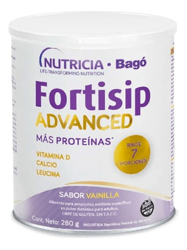 Fortisip Advance Proteínas Sabor Vainilla Lata 280g