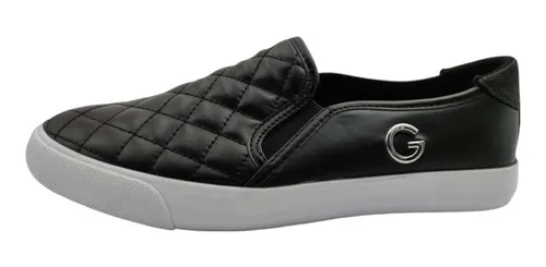 Tenis Guess Original Slip On Para Dama En Negro Y Blanco Env o